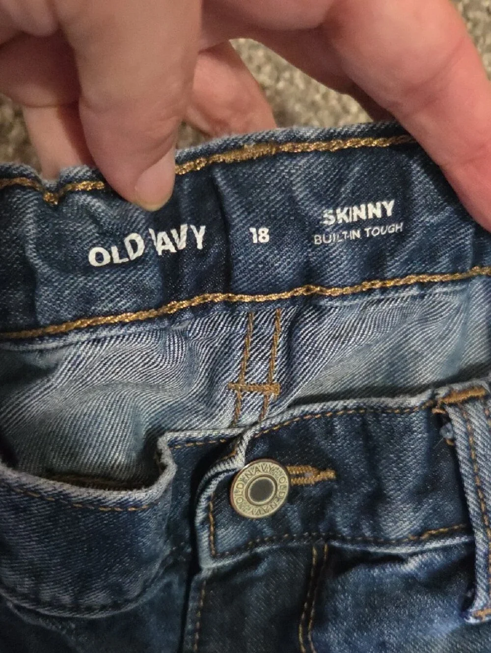 Old Navy 5 Pairs XXL/18, 4 pairs Jeans And 1 Jogger Bundle Blue, Black, Gray